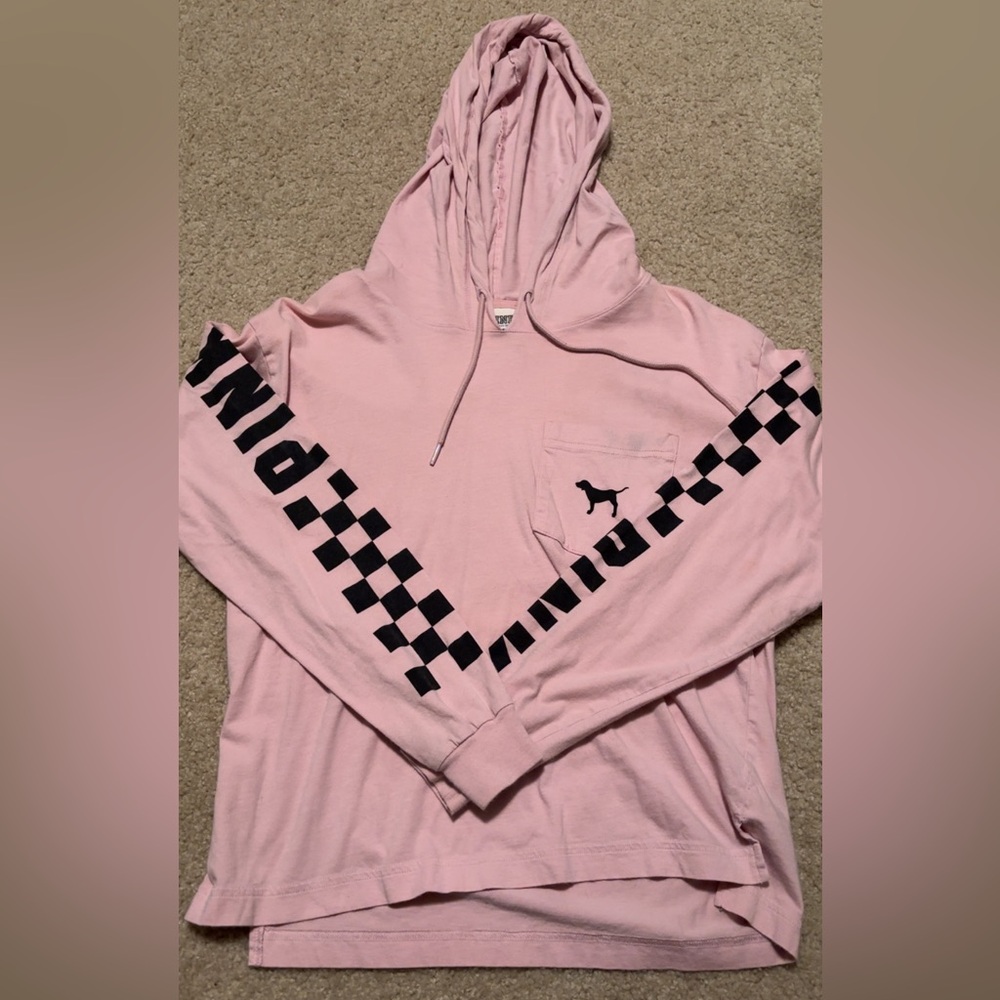 PINK Victoria's Secret Light Pink Long Sleeve Hoodie